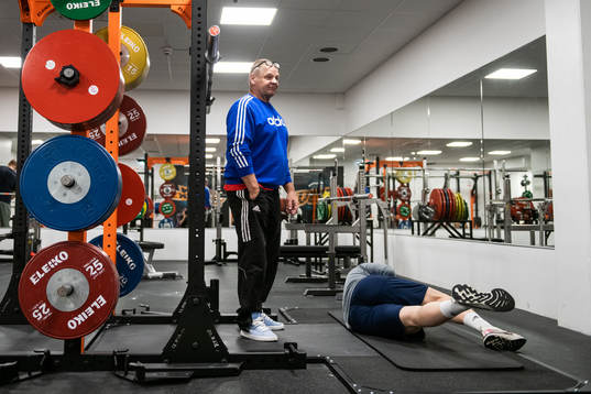 Fystränare Lars ”Mascot” Ahlqvist med Los Angeles