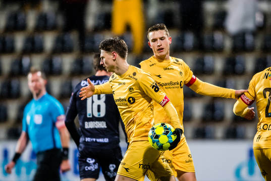 Kasper Aalund Junker of Bodø/Glimt celebrates