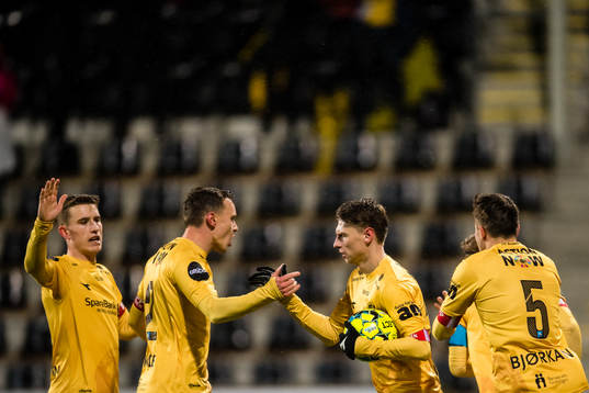 Kasper Aalund Junker of Bodø/Glimt celebrates