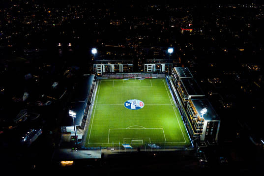 General view of Consto Arena ahead of the Eliteserien football match between Mjøndalen and Aalesund on December 22, 2020 in Mjøndalen.