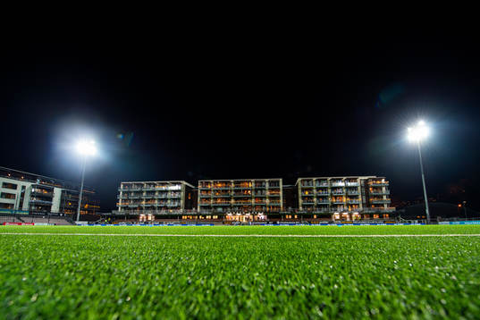 General view of Consto Arena ahead of the Eliteserien football match between Mjøndalen and Aalesund on December 22, 2020 in Mjøndalen.