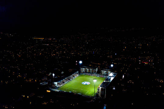 General view of Consto Arena ahead of the Eliteserien football match between Mjøndalen and Aalesund on December 22, 2020 in Mjøndalen.