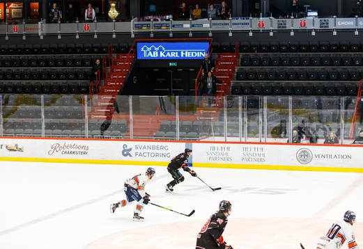 Vy över ishockeymatchen i SHL mellan Örebro och Växjö