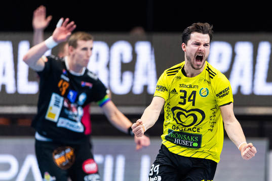 Sävehofs Sebastian Karlsson jublar