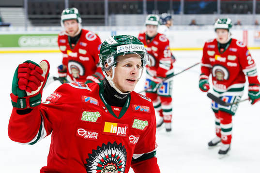 Frölundas Max Friberg jublar