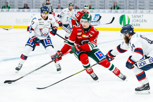 Frölundas Johan Sundström mot Linköpings Jimmy Andersson