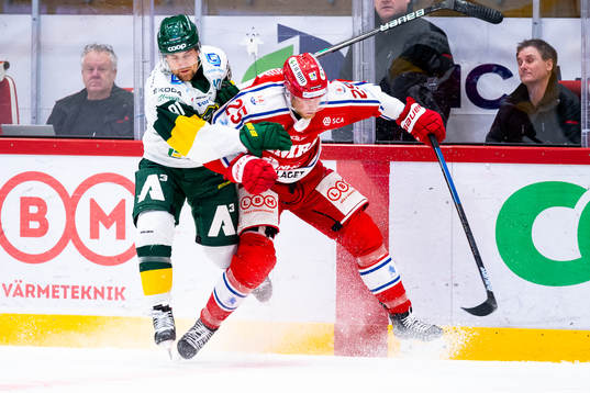 Björklövens Justin Crandall och Timrås Jonathan Carlsson