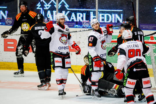 Malmö Redhawks Adam Johnson jublar