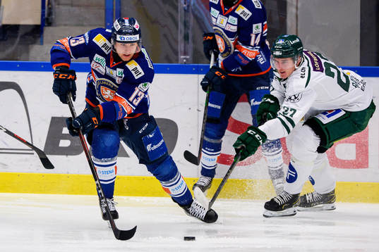 Växjös Jack Drury och Färjestads Oskar Bäck