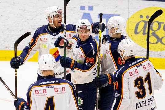 Djurgårdens Niclas Bergfors, Sebastian Strandberg och Tom