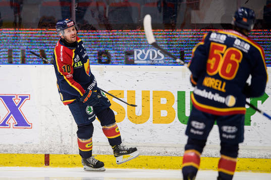 Djurgårdens Niclas Bergfors och Robin Norell jublar