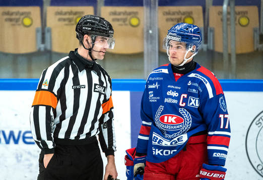 Domare Richard Magnusson och Oskarshamns Jonas Engström
