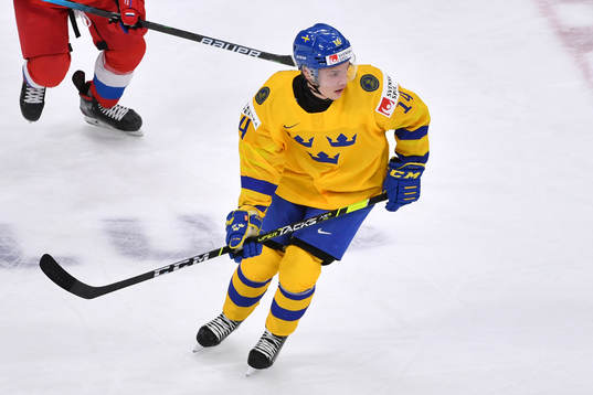 Arvid Costmar of Sweden skates