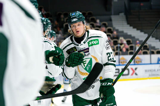 Färjestads Albin Eriksson jublar