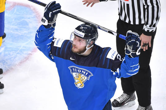 Mikko Petman of Finland looks to the sky in disbelief
