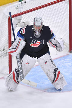 Spencer Knight of USA watches the play