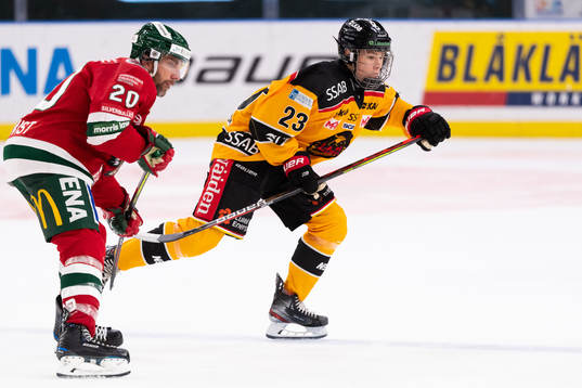 Frölundas Joel Lundqvist och Luleås Fabian Lysell