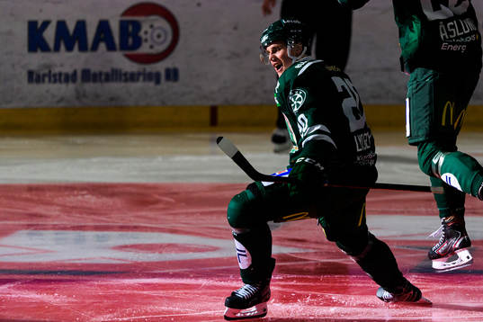 Färjestads Olle Lycksell jublar