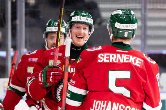 Frölundas Simon Hjalmarsson jublar