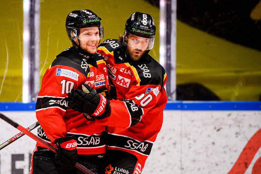 Luleås Einar Emanuelsson och Daniel Sondell jublar