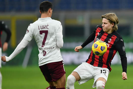 Jens Petter Hauge of Milan