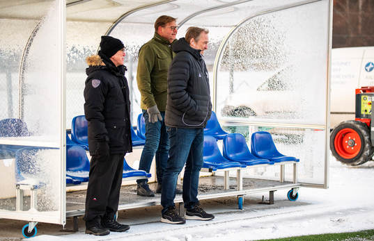 Kalmars ordförande Anders Henriksson, talangscout Peter Swärdh och sportchef Jörgen Petersson