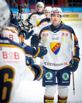 Djurgårdens Manuel Ågren jublar vid 0-1-målet