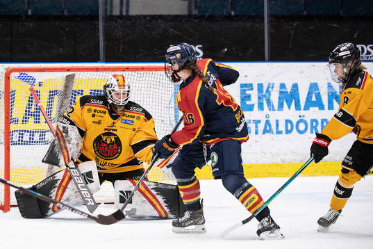 Luleås målvakt Sara Grahn och Djurgårdens Sarah Bujold