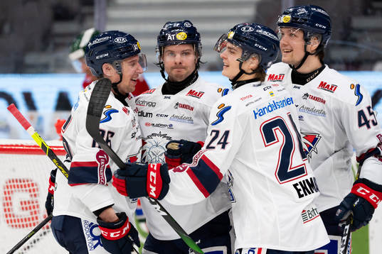 Linköpings Tyler Morley, Andrew Gordon, Elliot Ekmark och