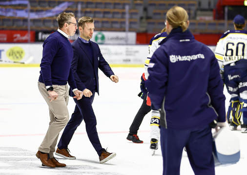 Linköpings tränare Johan Åkerman och tränare Daniel