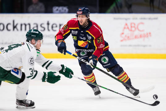 Färjestads Michael Lindqvist och Djurgårdens Robin Norell