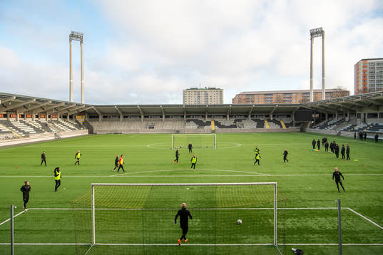 Laget kör spelövningar på Bravida Arena