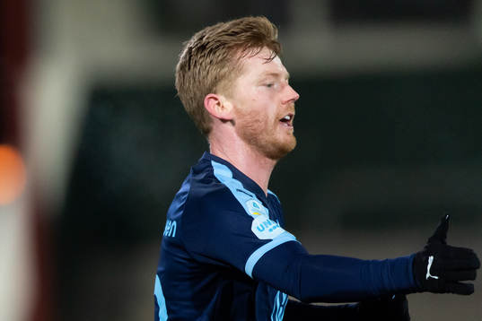Malmö FFs Anders Christiansen jublar efter att han gjort 1-2