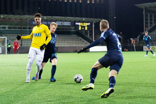 IFK Malmös Emil Johansson och Malmö FFs David Edvardsson