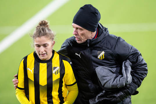 Häckens Filippa Angeldal och tränare Mats Gren