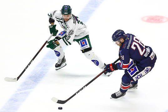 Färjestads Jacob Nilsson och Linköpings Jaakko Rissanen