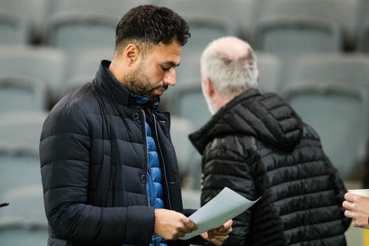 Hammarbys Imad Khalili innan fotbollsmatchen i