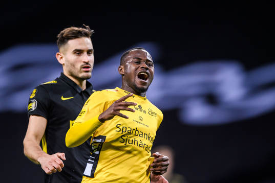 Elfsborgs Prince Isaac Kouame reagerar