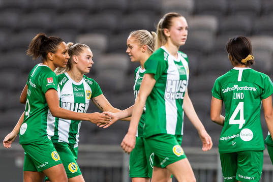 Hammarbys Madelen Janogy, Emma Jansson och Matilda Vinberg
