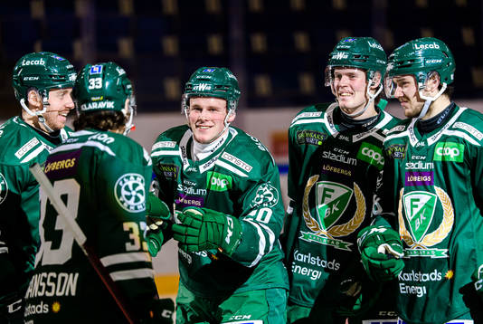 Färjestads Jonathon Blum, Olle Lycksell, Carl Jakobsson