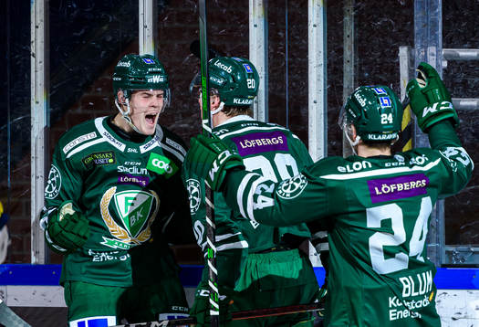 Färjestads Carl Jakobsson, Olle Lycksell  och Jonathon