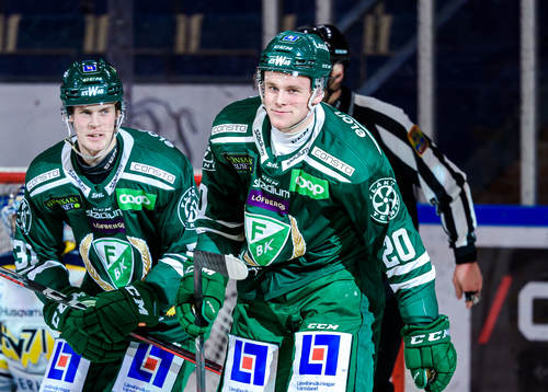 Färjestads Olle Lycksell jublar