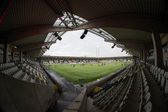 Bravida Arena interiört innan fotbollsmatchen i Svenska Cupen mellan Häcken och Dalkurd den 21 februari 2021 i Göteborg. 