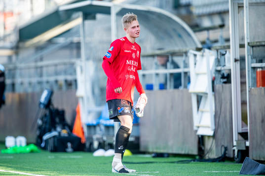 Trelleborgs Noah Tillberg med en fotskada