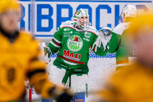 Rögles målvakt Johan Gustafsson jublar