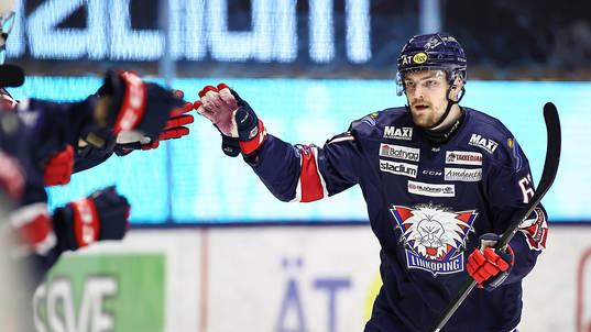 Linköpings Jarno Kärki jublar