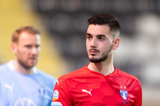 Malmö FFs målvakt Marko Johansson innan fotbollsmatchen i