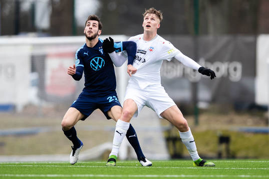Malmö FFs Adi Nalic och Helsingborgs Casper Widell