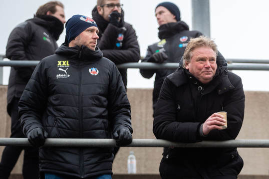 Helsingborgs Andreas Granqvist och tränare Jörgen