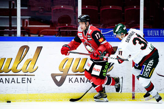Malmö Redhawks Pathrik Westerholm och Frölundas Nicklas